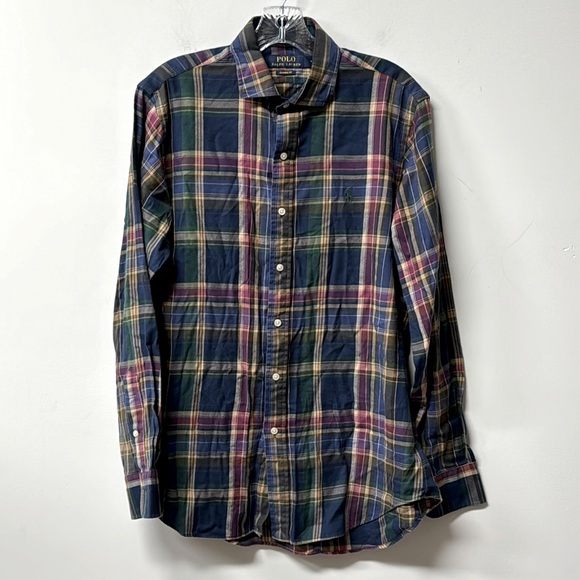 Polo Ralph Lauren Classic Fit Multicolor Plaid Button Up Size Medium - Picture 1 of 10